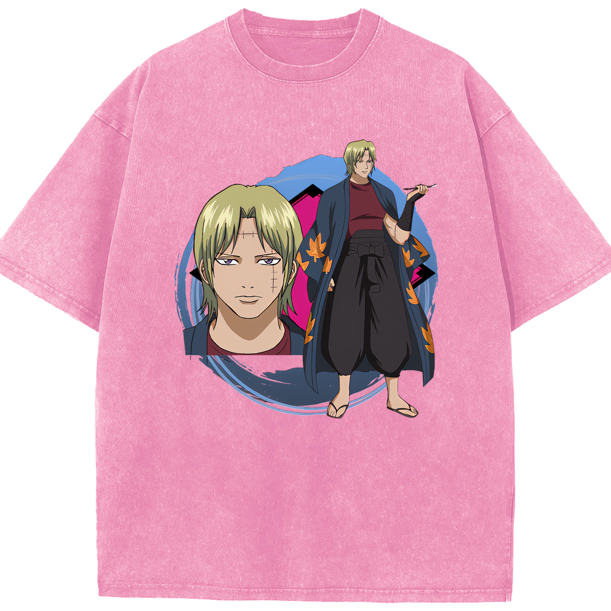 （画像用） ぎんたま 坂田銀時（さかたぎんとき） 神楽 志村新八（しむら しんぱち） GINTAMA Sakata Gintoki Kagura Shimura Shinpachi 綿100% ヴィンテージ風 半袖Tシャツ（フロントプリント）